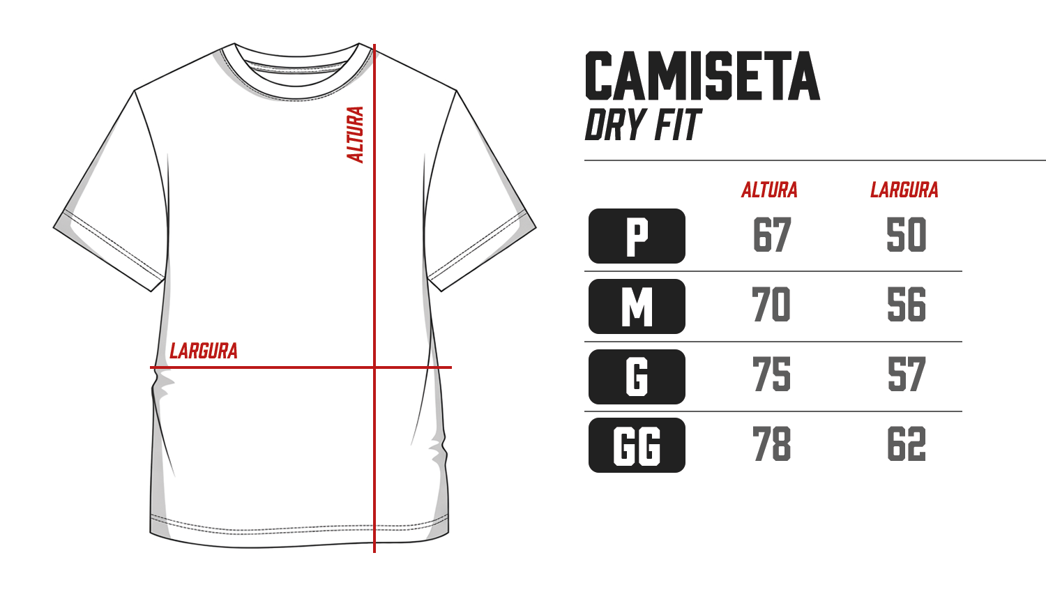 Medidas Dry Fit